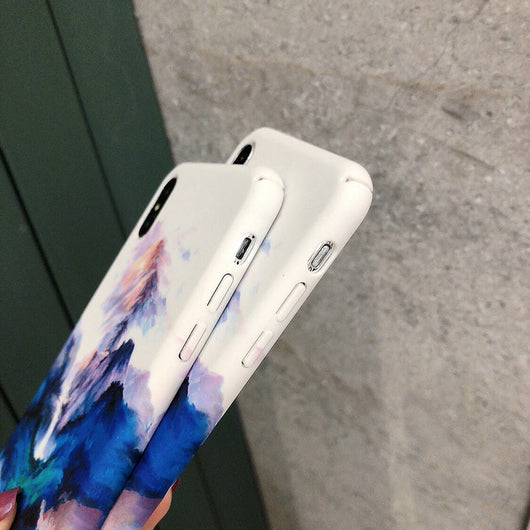 Funda para teléfono azul oscuro con detalles coloridos - Image 3