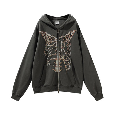 Cardigan Desgarrado Tide con Capucha - Chaqueta Sudadera Versátil - Image 9