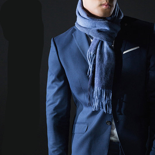 Bufanda de Lana Pura para Hombre - Elegancia Empresarial Invierno - Image 3