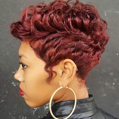 Peluca de Cabello Rizado Corto Estilo Europeo y Americano - Image 6