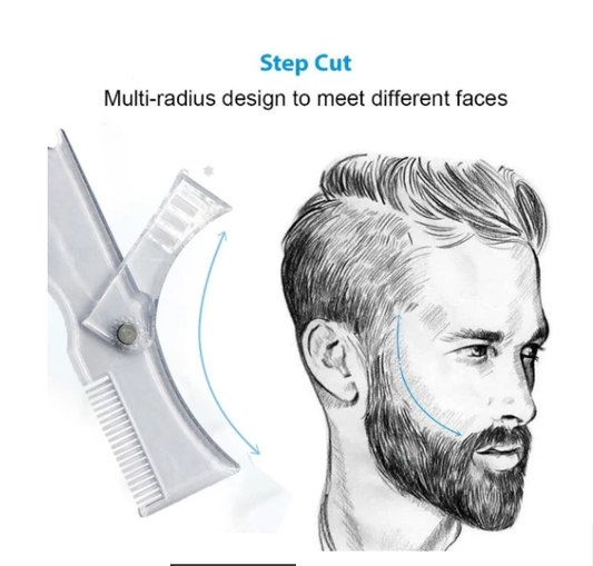 Peine Plantilla para Dar Forma a la Barba con Peines Giratorios Integrados