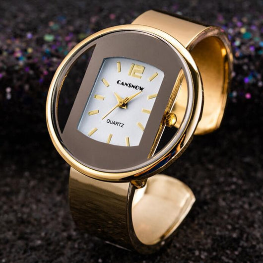 Reloj de Lujo para Mujer - Pulsera Elegante Dorado y Plateado - Image 5