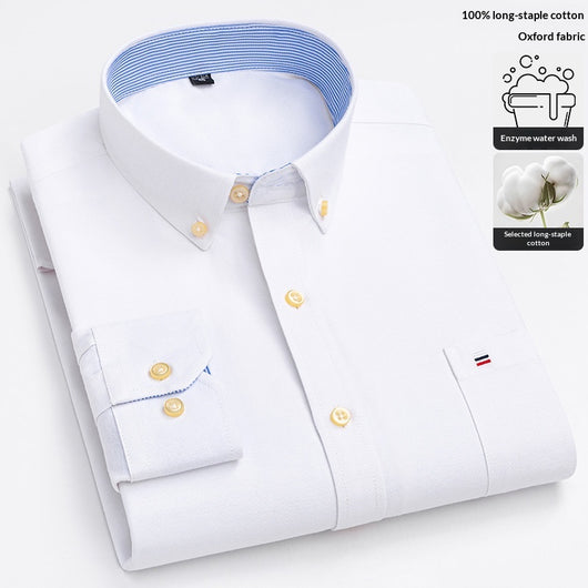 Camisa Cuadriculada Casual de Manga Larga para Hombre Talla Grande - Image 8