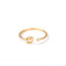 Golden stainless steel unisex ring Dorado D