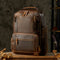 Mochila de Cuero Artesanal Estilo Británico Retro para Hombre