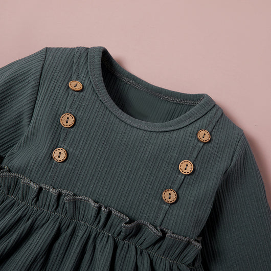 Vestido Infantil de Algodón con Mangas Largas - Image 4