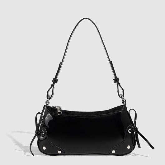 Bolso Bandolera Cuadrado Pequeño con Doble Moño - Diseño Minimalista Liso - Image 6