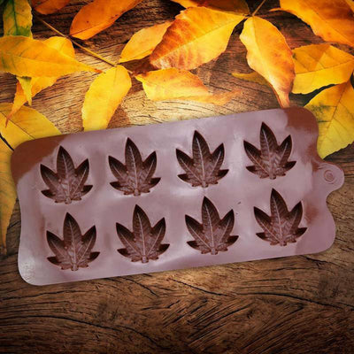 Molde de Silicona para Chocolate y Postres con Diseño de Hojas