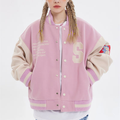 Chaqueta Uniforme de Béisbol Love Angel en Lana Premium - Image 2