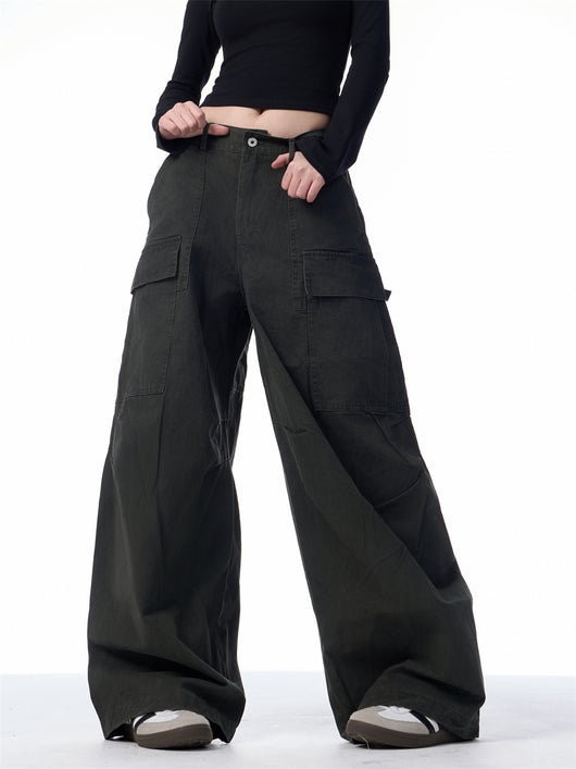 Pantalones Cargo Holgados para Mujer con Bolsillos Múltiples - Image 19
