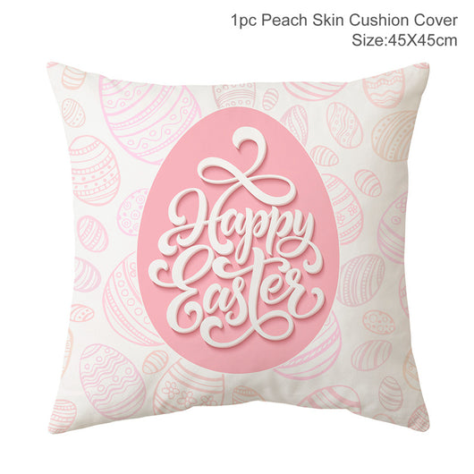 Funda de Almohada Pascual con Foto de Conejo y Bandera Decorativa - Image 31