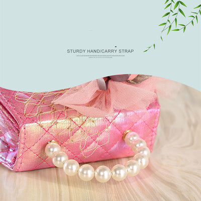 Bolso Bandolera Tejido con Perlas Floral - Image 13