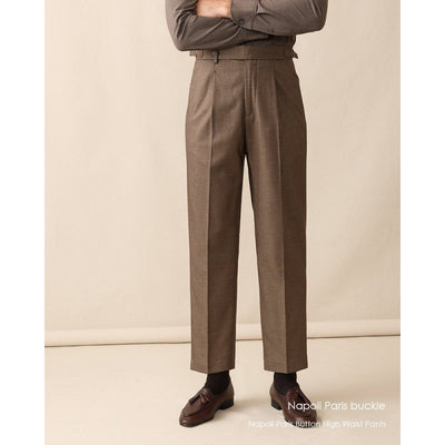 Pantalón de Vestir Cintura Alta Hombre Primavera Verano Corte Recto - Image 4