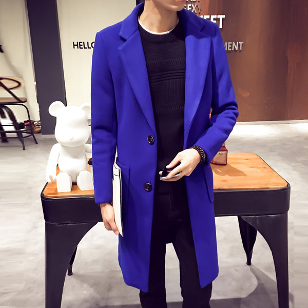 Abrigo de Lana Slim Fit - Elegante Gabardina Larga para Hombre