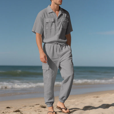 Conjunto de Trabajo Casual: Camisa Manga Corta y Pantalón - Image 22