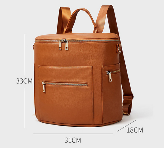 Mochila Mamá Multifuncional - Bolso de Moda PU Convertible - Image 9