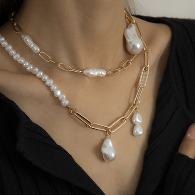 Collar Asimétrico de Perlas Imitadas - Diseño Moderno y Elegante - Image 10