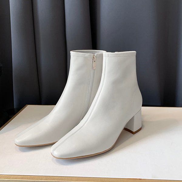 Botas Martin de Tacón Grueso Versátiles para Mujer