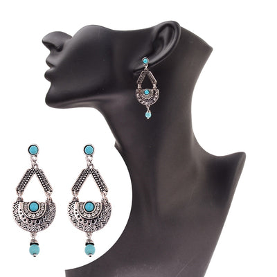 Aretes de Aleación con Piedras de Gema - Image 5
