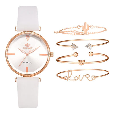 Reloj de Cuarzo Clásico para Mujer con Pulsera Combinada