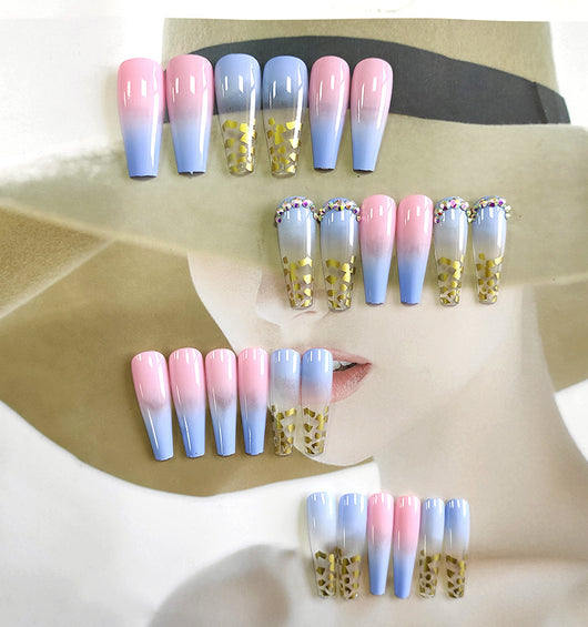 Stickers de Uñas con Diamantes Incrustados y Lámina Dorada - Image 7