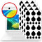 1 Sheet Negro 16 Piezas Stickers