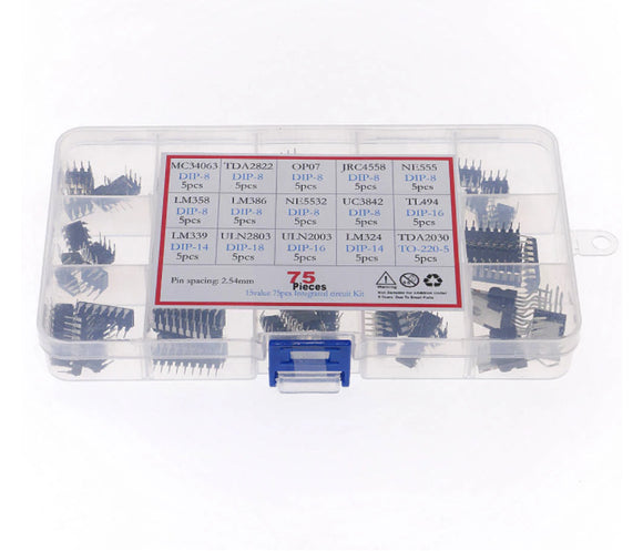 Kit Universal de 75 Circuitos Integrados DIP