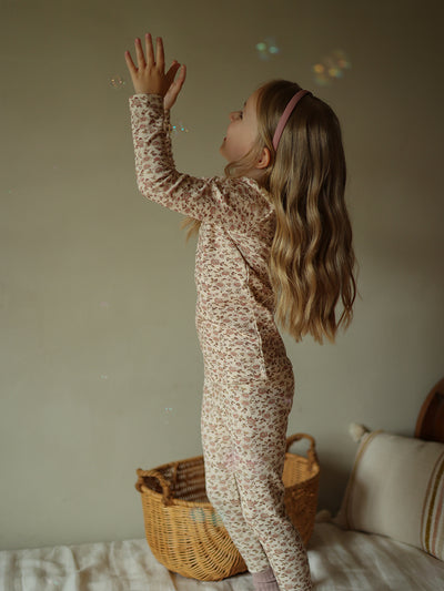 Conjunto de Pijama Infantil Floral 100% Algodón - Image 5