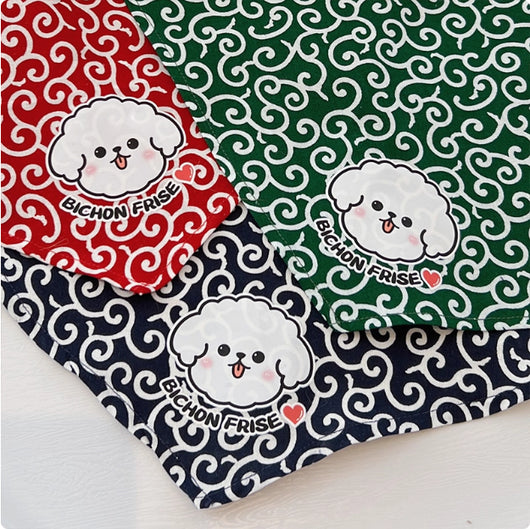 Pañoleta Triangular para Mascotas con Encaje Floral Tang - Image 6