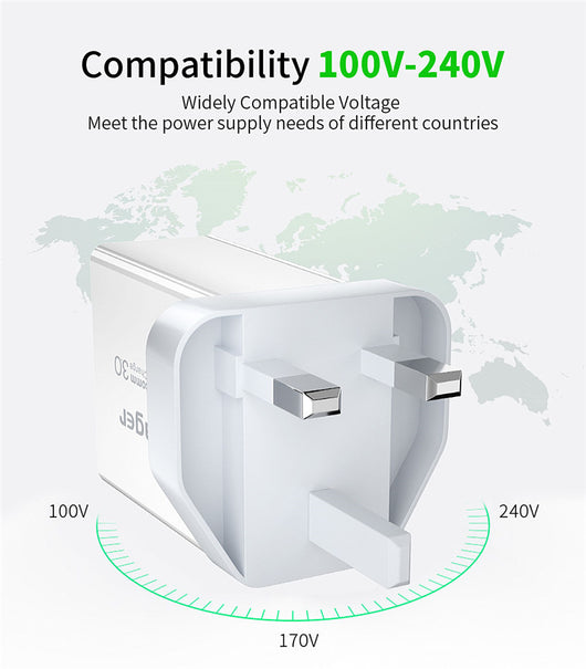 Cargador Rápido USB de 30W con 3 Puertos - Carga Simultánea - Image 10