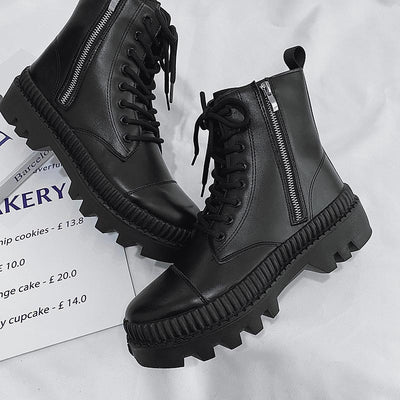 Botas de Cuero para Hombre con Cierre Lateral y Caña Alta - Image 5