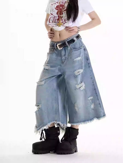 Jeans Rotos Estilo Retro Americano para Chicas - Image 4