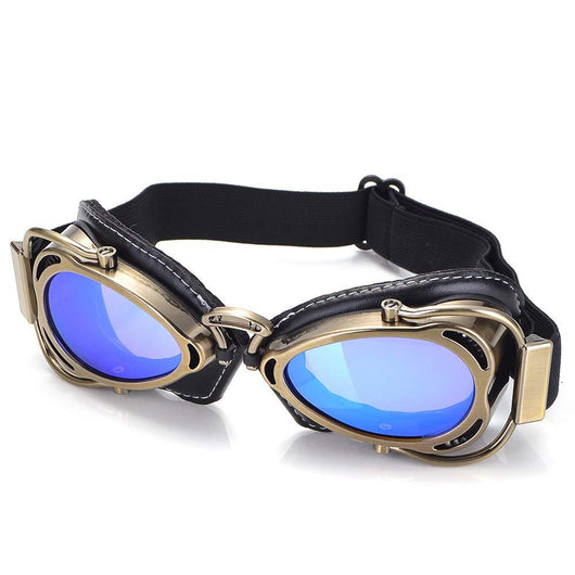 Gafas Protectoras Retro para Motocicleta - Estilo Piloto Harley con Protección Reflectante - Image 8