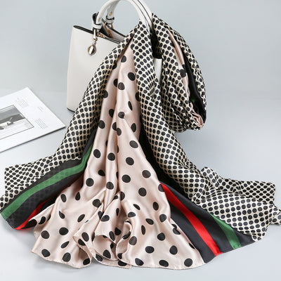 Pañuelo de Seda con Estampado de Lunares - Image 3