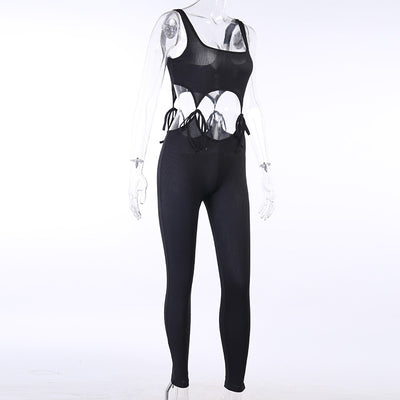 Pantalón deportivo con cortes y cordones ajustables - Image 17