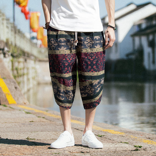 Pantalones Cropped Retro Holgados Talla Grande - Image 26