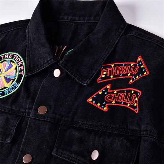 Chaqueta Denim Bordada Invincible Heavy Industries - Image 19