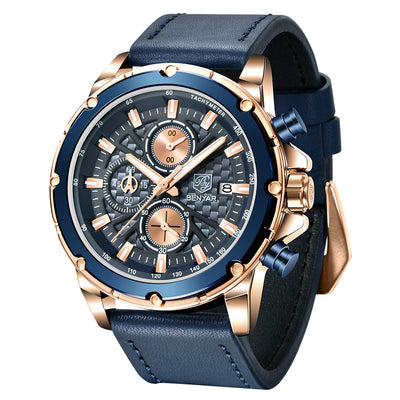 Reloj Multifunción Binya para Hombre - Cuarzo Resistente - Image 4