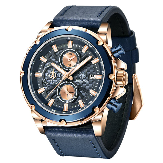 Reloj Multifunción Binya para Hombre - Cuarzo Resistente - Image 4
