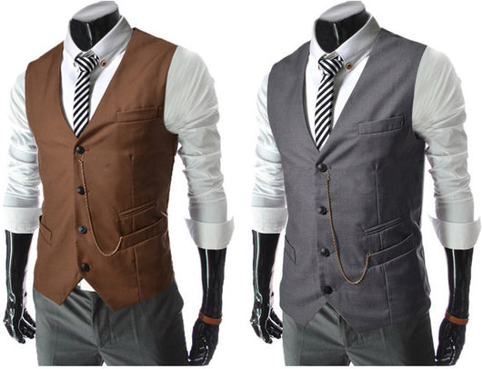 Chaleco Slim Ejecutivo para Hombre con Cadena Metálica - Image 4