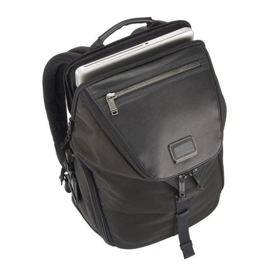 Mochila Elegante de Nylon y Cuero - Diseño Minimalista - Image 2
