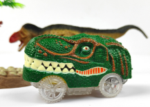Juguete de Carrera en Pista Eléctrica Tiranosauro Dinosaurio Ensamblable con Simulación - Image 22