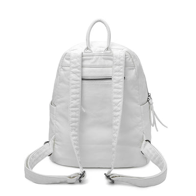 Mochila de Cuero Suave Lavado Fashion para Mujer - Image 7