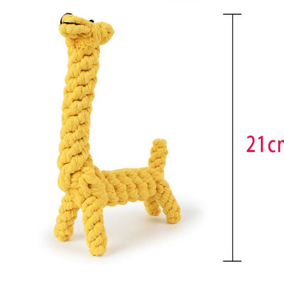 Juguete Mordedor de Jirafa para Perros Pequeños - Pelota de Cuerda con Limpieza Dental - Image 7