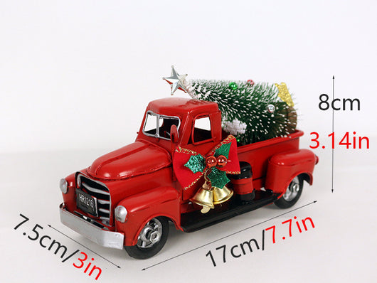 Adornos Navideños Camión Rojo Retro - Image 6