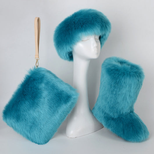 Botas de Nieve para Mujer Talla Grande con Forro de Terciopelo y Pelaje Sintético - Image 11