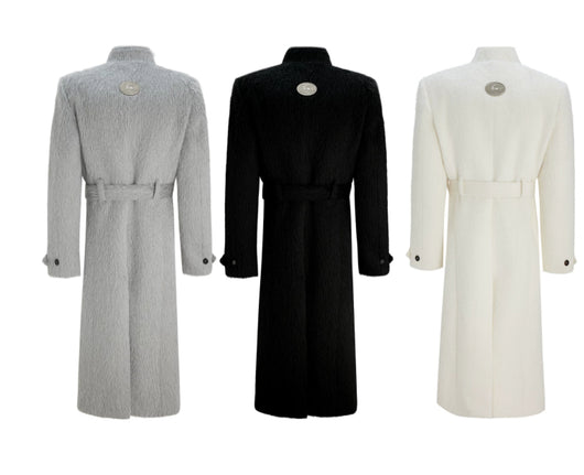 Abrigo Trench de Alpaca y Lana Sintética - Elegancia Minimalista - Image 9