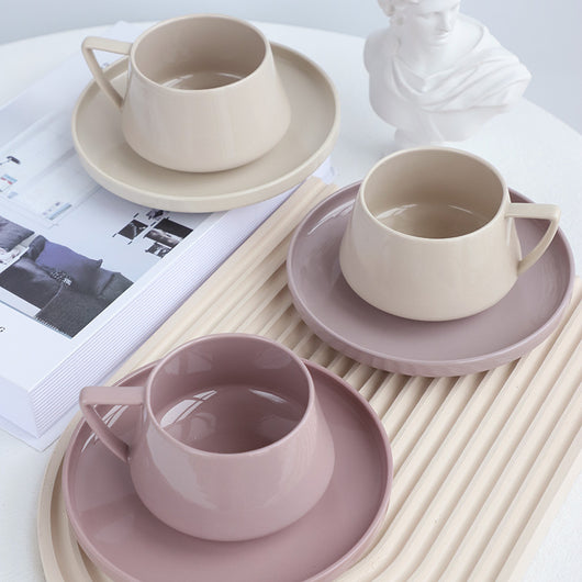 Juego de Taza y Plato para Café - Diseño Elegante para Home Office