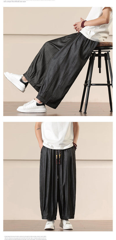 Pantalones Harem Retro Sueltos Talla Grande para Hombre - Image 14