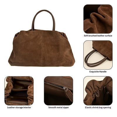Bolso Tote Retro de Cuero Gamuza Premium para el Día a Día - Image 2